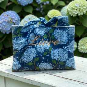 Pochette à livre Hortensias